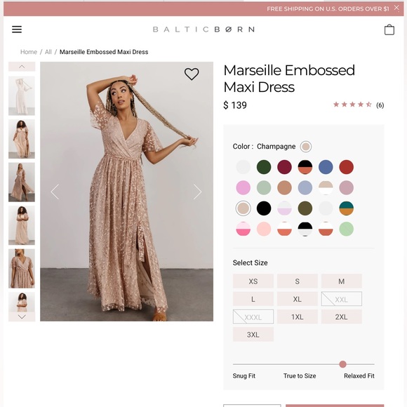 Baltic Born Women's Floral Embroidered Dress - Tan - Picture 6 of 6